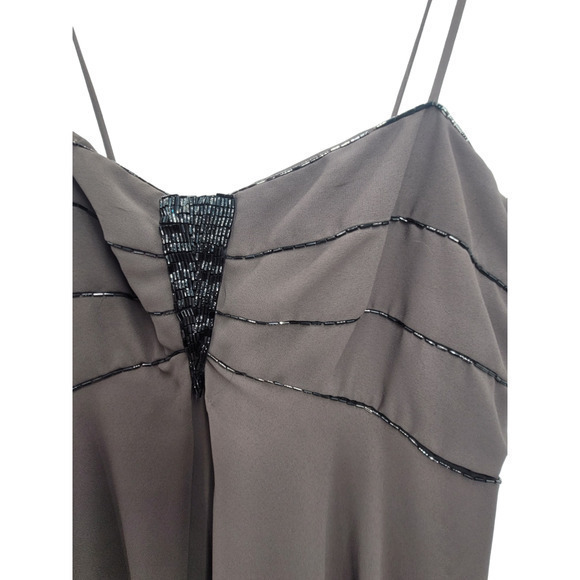 Vintage Ursula of Switzerland Beaded Spaghetti Strap Empire Waist Prom Dress - Picture 4 of 14